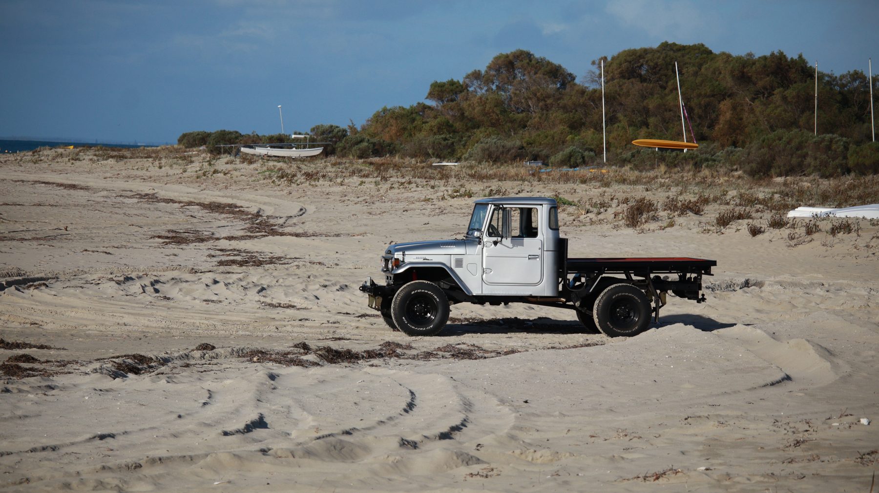 HJ47 wide shot on the sand