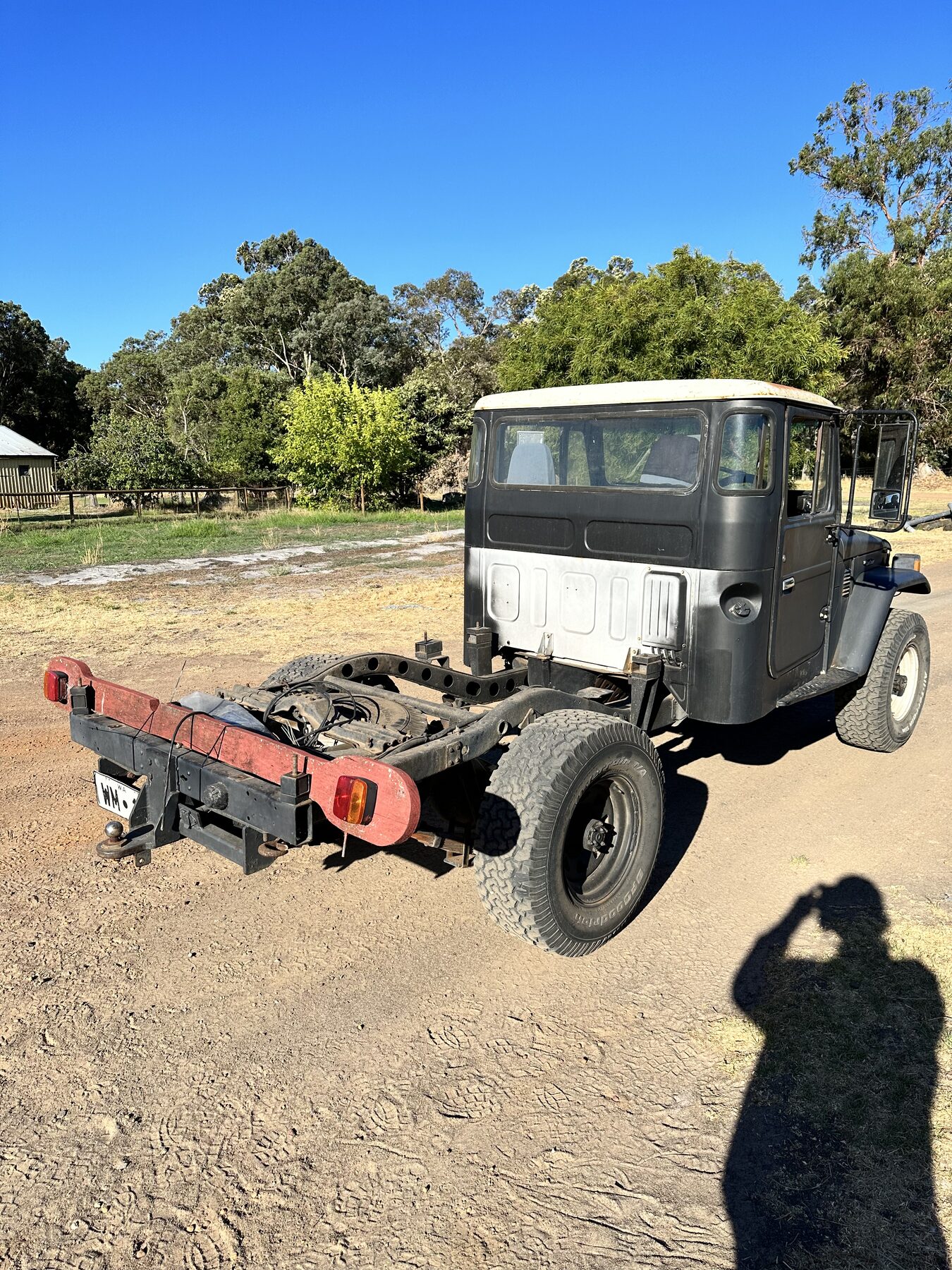 Cab and bare chassis after tray removal