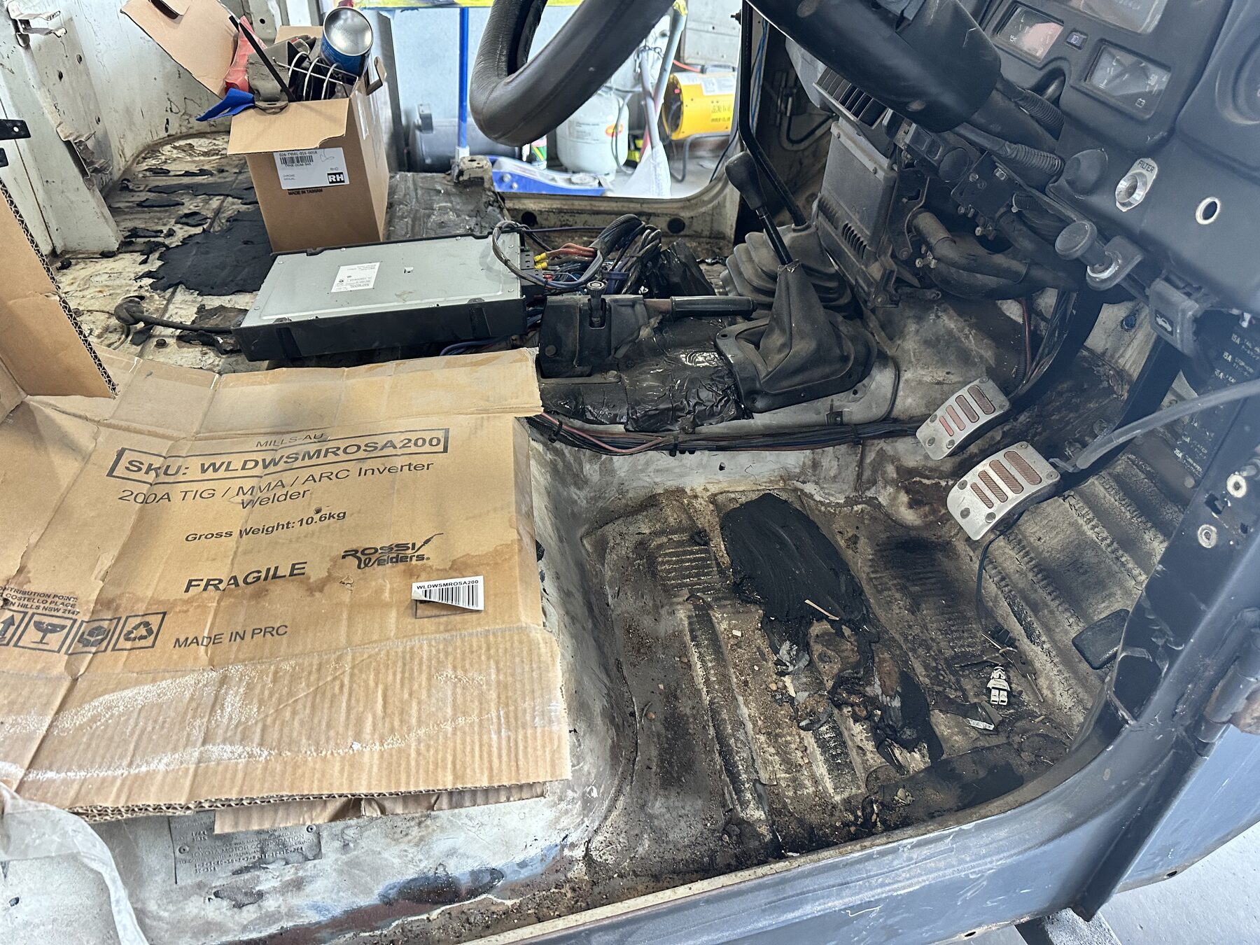 Interior stripped for restoration